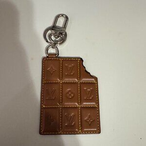 LV Chocolate Bar Figurine Key Holder And Bag Charm